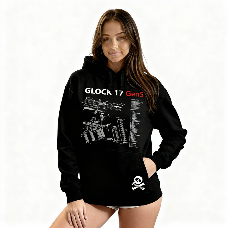 SUDADERA MUJER GLOCK 17 GEN 5 PARTS