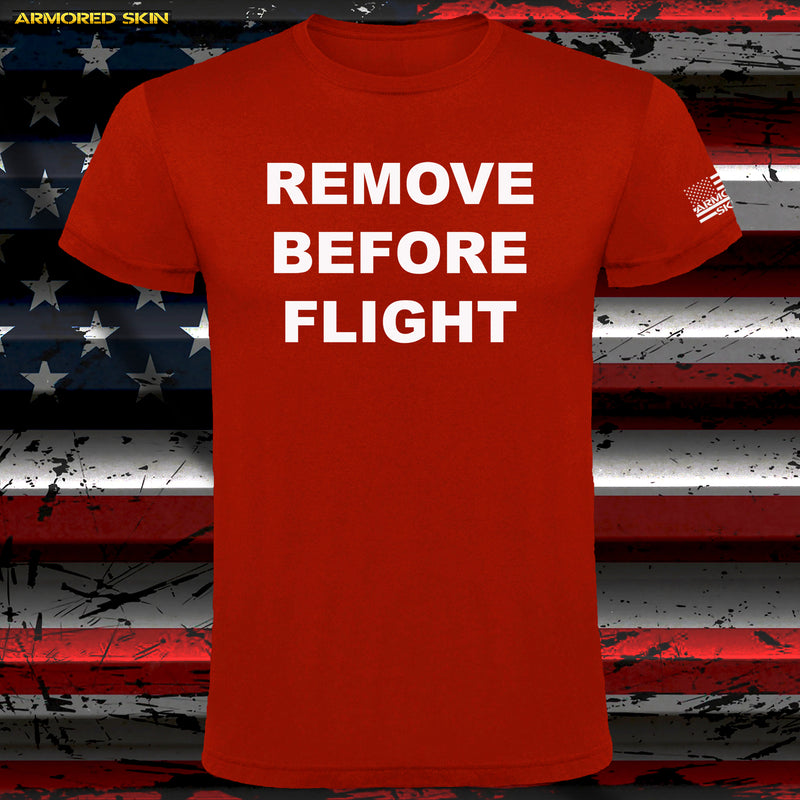 CAMISETA REMOVE BEFORE FLIGHT