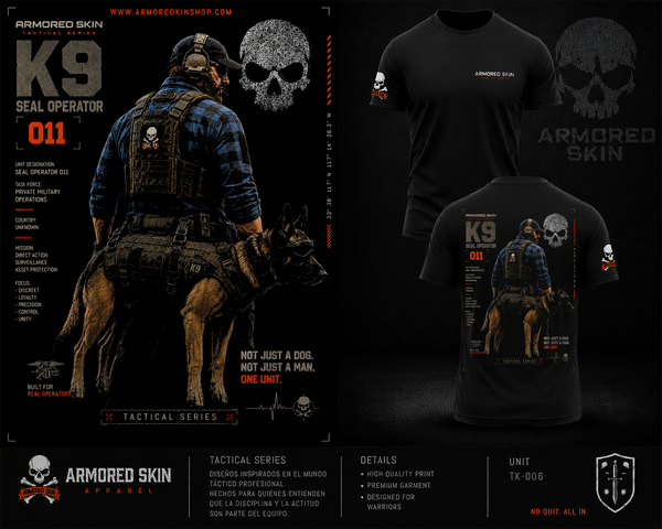 CAMISETA ARMORED SKIN TACTICAL SERIES K9 SEAL OPERATOR 011