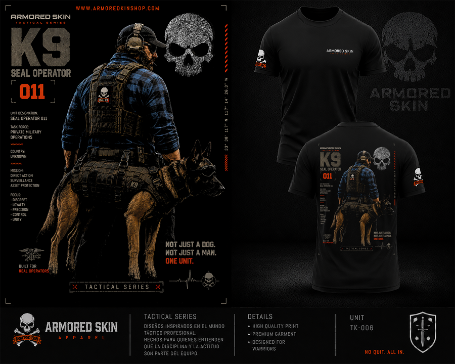CAMISETA ARMORED SKIN TACTICAL SERIES K9 SEAL OPERATOR 011
