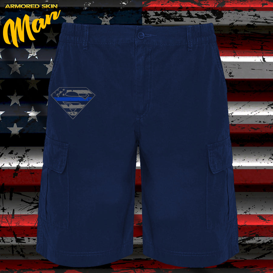 BERMUDA SUPERMAN BLUE THIN LINE