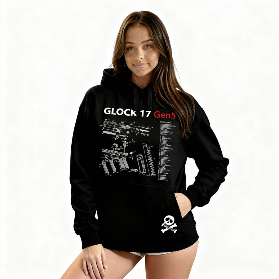 SUDADERA MUJER GLOCK 17 GEN 5 PARTS