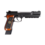 PISTOLA WE M92 BIOHAZARD EXTENDED METAL NEGRA/PLATA