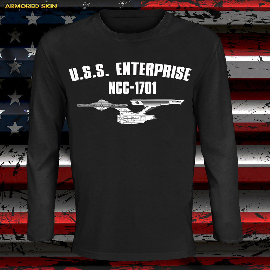 CAMISETA MANGA LARGA USS ENTERPRISE 1701