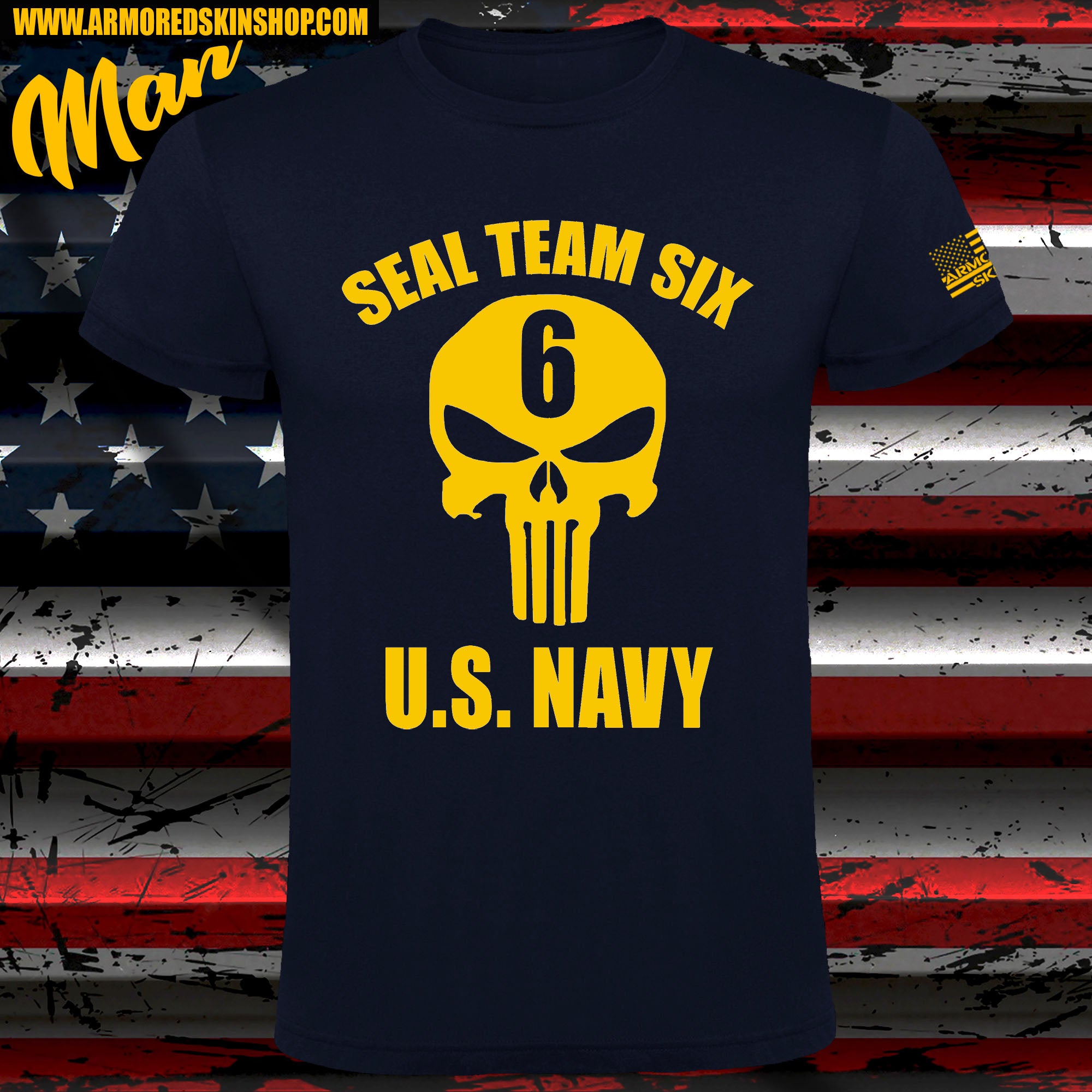 CAMISETA SEAL TEAM 6 PUNISHER U.S. NAVY