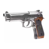 PISTOLA WE M92 S.T.A.R.S SPS FULL METAL PLATA