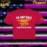 CAMISETA CROPPED US NAVY SEALS THE ONLY EASY DAY