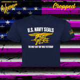 CAMISETA CROPPED US NAVY SEALS THE ONLY EASY DAY