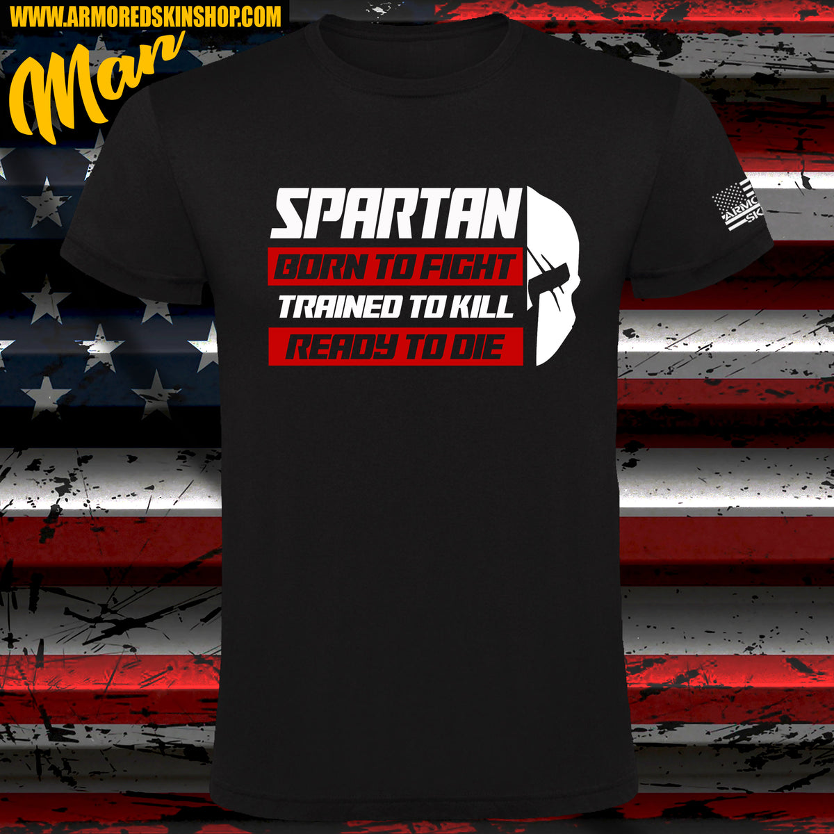CAMISETA SPARTAN HELMET BORN TO FIGHT