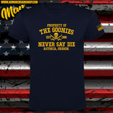 CAMISETA PROPERTY OF THE GOONIES NEVER SAY DIE