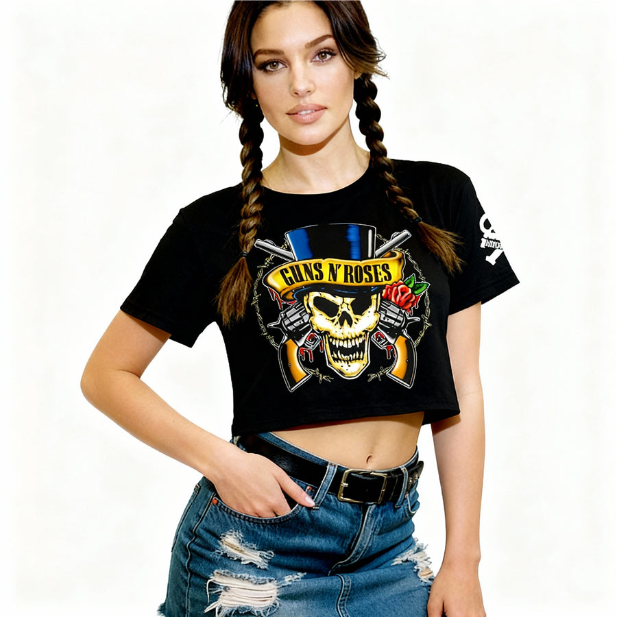 CAMISETA CROPPED GUNS AND ROSES