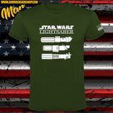 CAMISETA STAR WARS LIGHT SABER