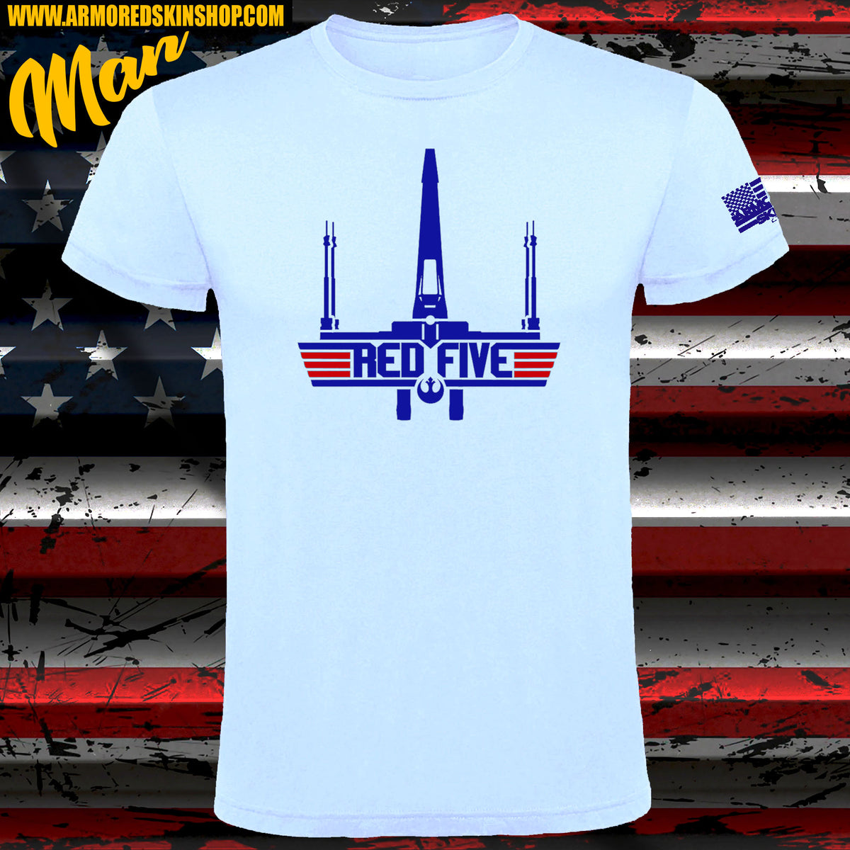 CAMISETA STAR WARS RED FIVE TOP GUN