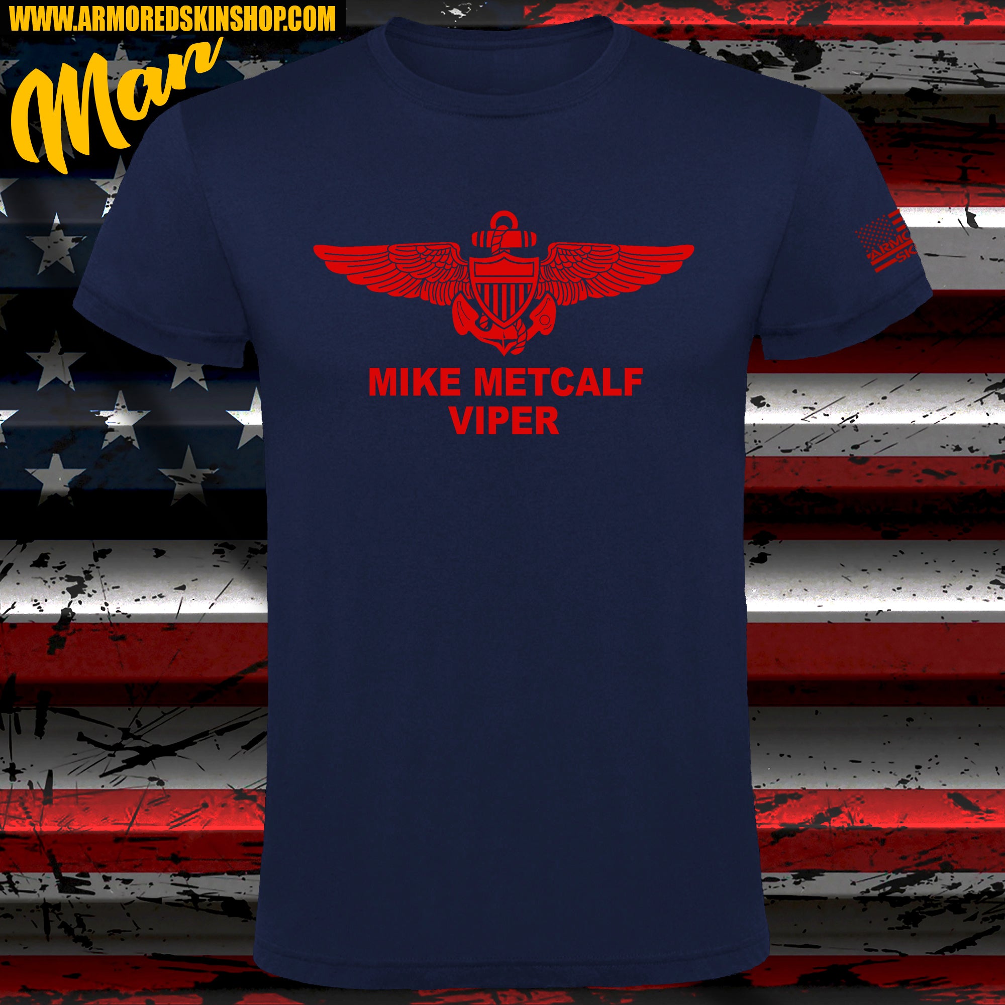 CAMISETA TOP GUN NAVAL AVIATOR MIKE METCALF "VIPER"