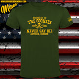 CAMISETA PROPERTY OF THE GOONIES NEVER SAY DIE