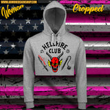 SUDADERA CROPPED STRANGER THINGS HELLFIRE CLUB