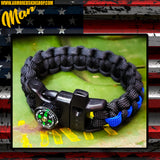 PULSERA PARACORD POLICE THIN BLUE LINE