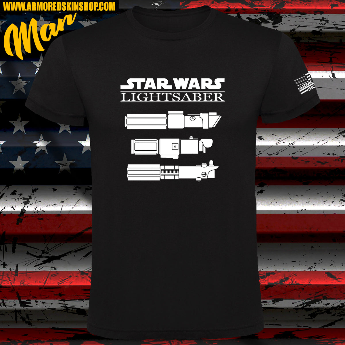 CAMISETA STAR WARS LIGHT SABER