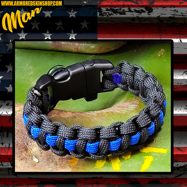 PULSERA PARACORD POLICE THIN BLUE LINE