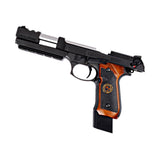 PISTOLA WE M92 BIOHAZARD EXTENDED METAL NEGRA/PLATA
