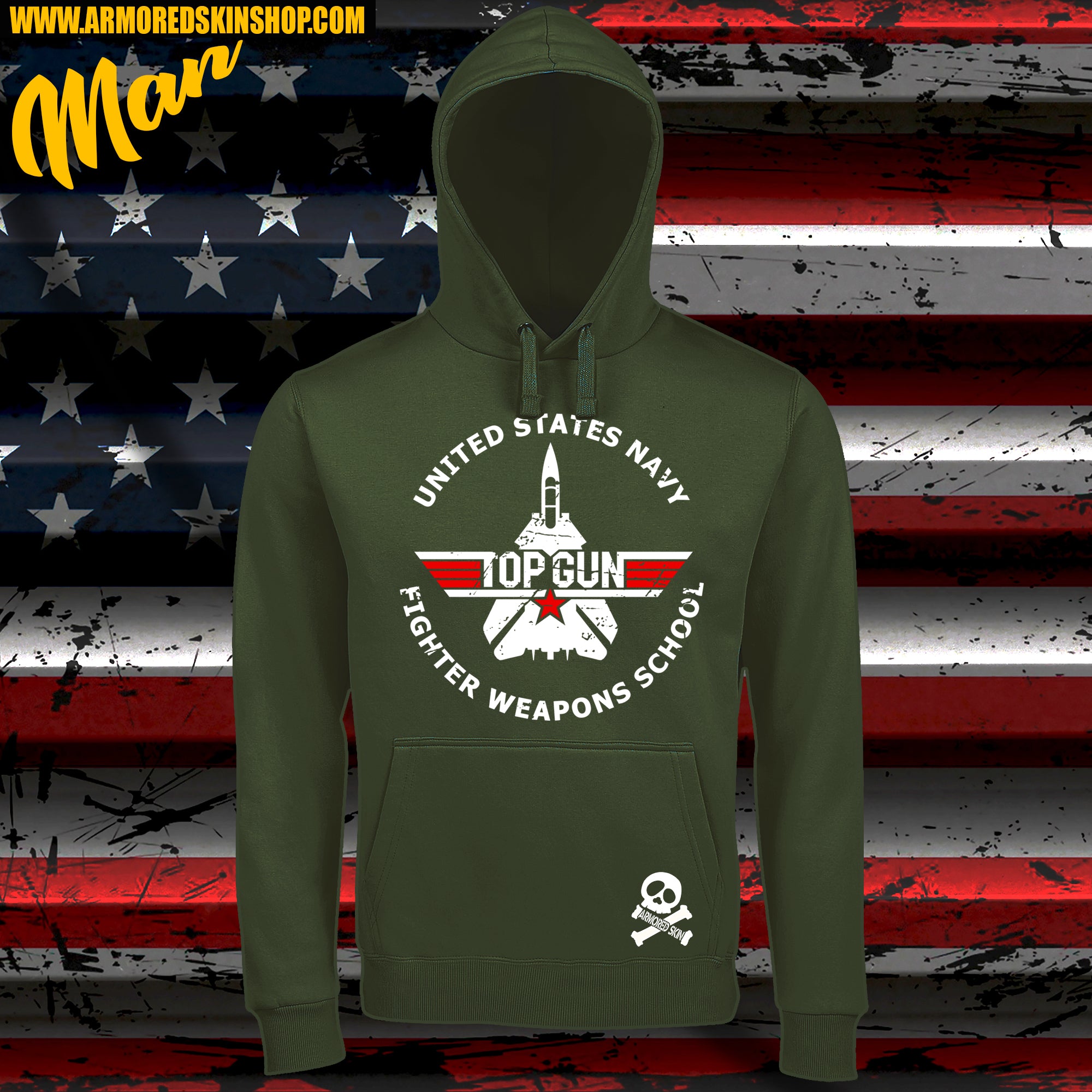 SUDADERA TOP GUN SCHOOL VINTAGE