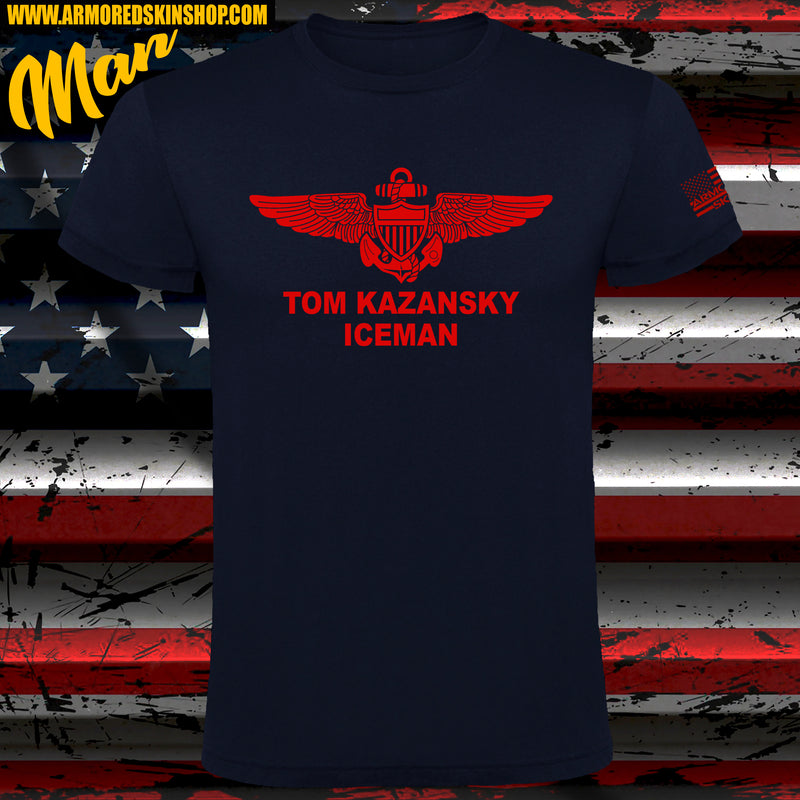 CAMISETA TOP GUN NAVAL AVIATOR TOM KAZANSKY "ICEMAN"