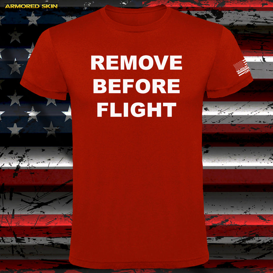 CAMISETA REMOVE BEFORE FLIGHT