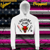 SUDADERA CROPPED STRANGER THINGS HELLFIRE CLUB