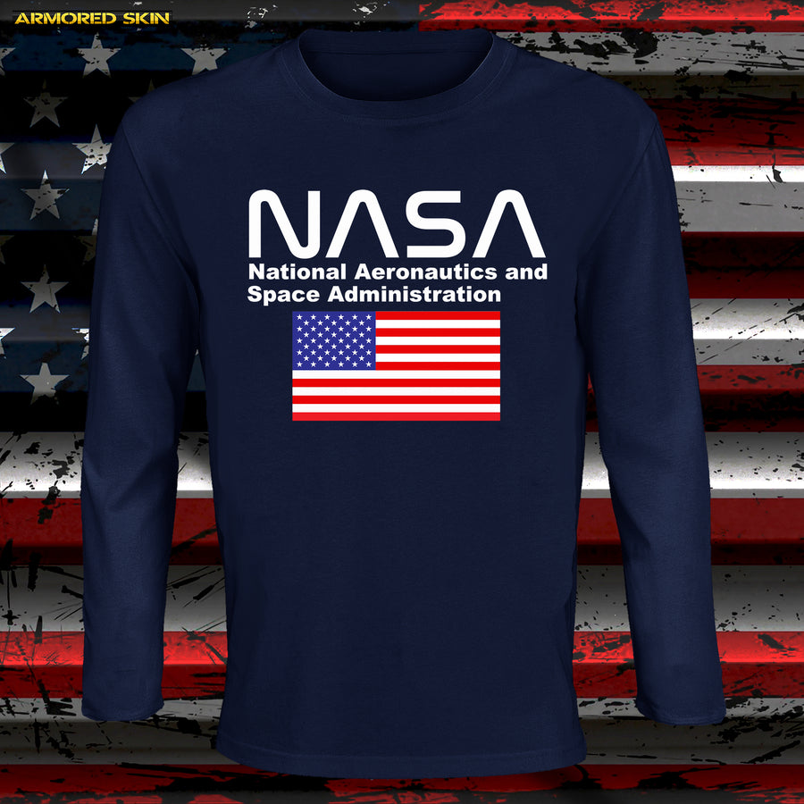 CAMISETA MANGA LARGA NASA FLAG