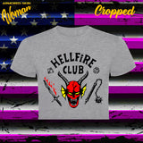 CAMISETA CROPPED STRANGER THINGS HELLFIRE CLUB