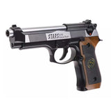 PISTOLA WE M92 S.T.A.R.S SPS FULL METAL NEGRO-PLATA
