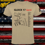CAMISETA GLOCK 17 GEN 5 PARTS