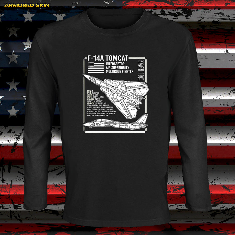 CAMISETA MANGA LARGA F-14 MACH 1.88