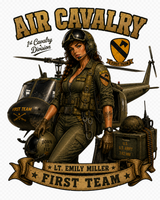 CAMISETA CROPPED MILITARY PIN UP SERIES AIR CAVALRY