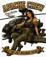 CAMISETA CROPPED MILITARY PIN UP SERIES APACHE CREW