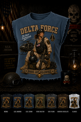 CAMISETA CROPPED MILITARY PIN UP SERIES DELTA FORCE