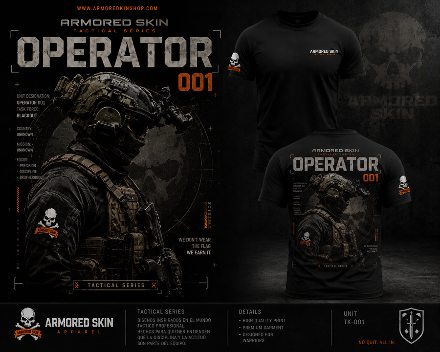 CAMISETA ARMORED SKIN TACTICAL SERIES OPERATOR 001