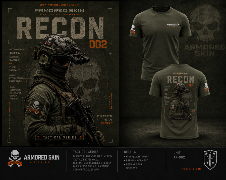 CAMISETA ARMORED SKIN TACTICAL SERIES RECON 002