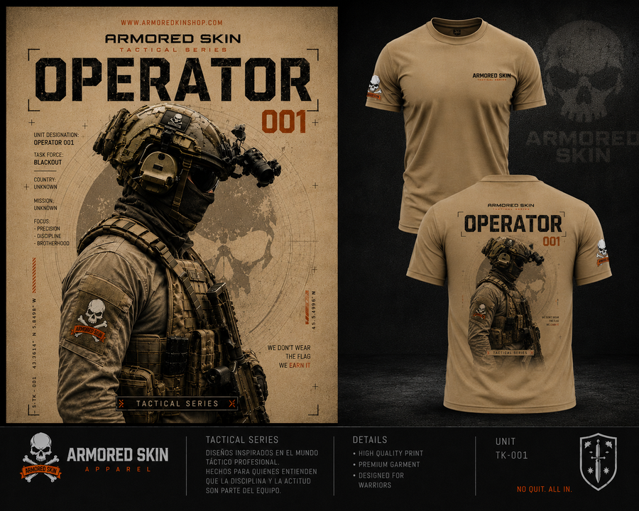 CAMISETA ARMORED SKIN TACTICAL SERIES OPERATOR DESERT 001
