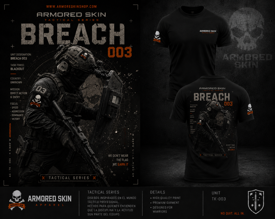 CAMISETA ARMORED SKIN TACTICAL SERIES BREACH 003