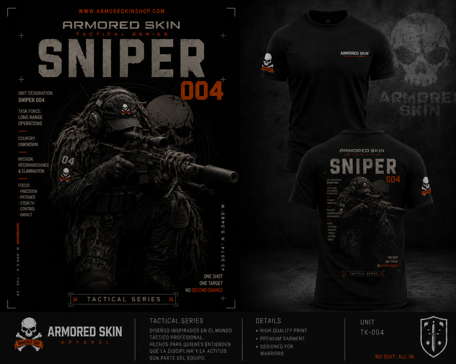 CAMISETA ARMORED SKIN TACTICAL SERIES SNIPER 004