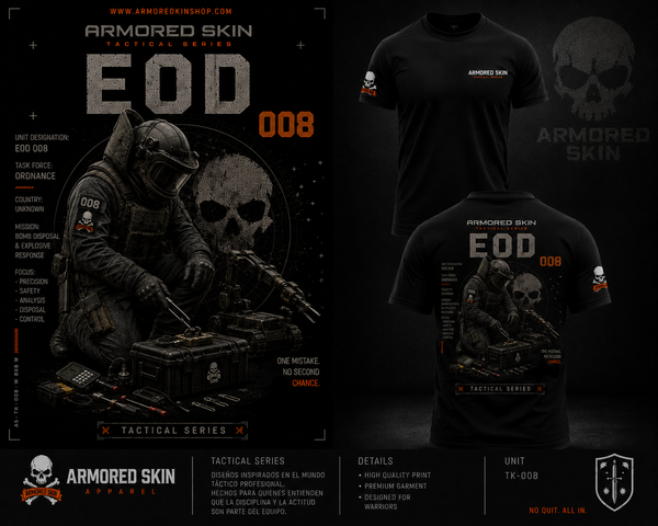 CAMISETA ARMORED SKIN TACTICAL SERIES EOD 008