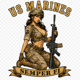 CAMISETA ARMORED SKIN MILITARY PIN UP SERIES US MARINES