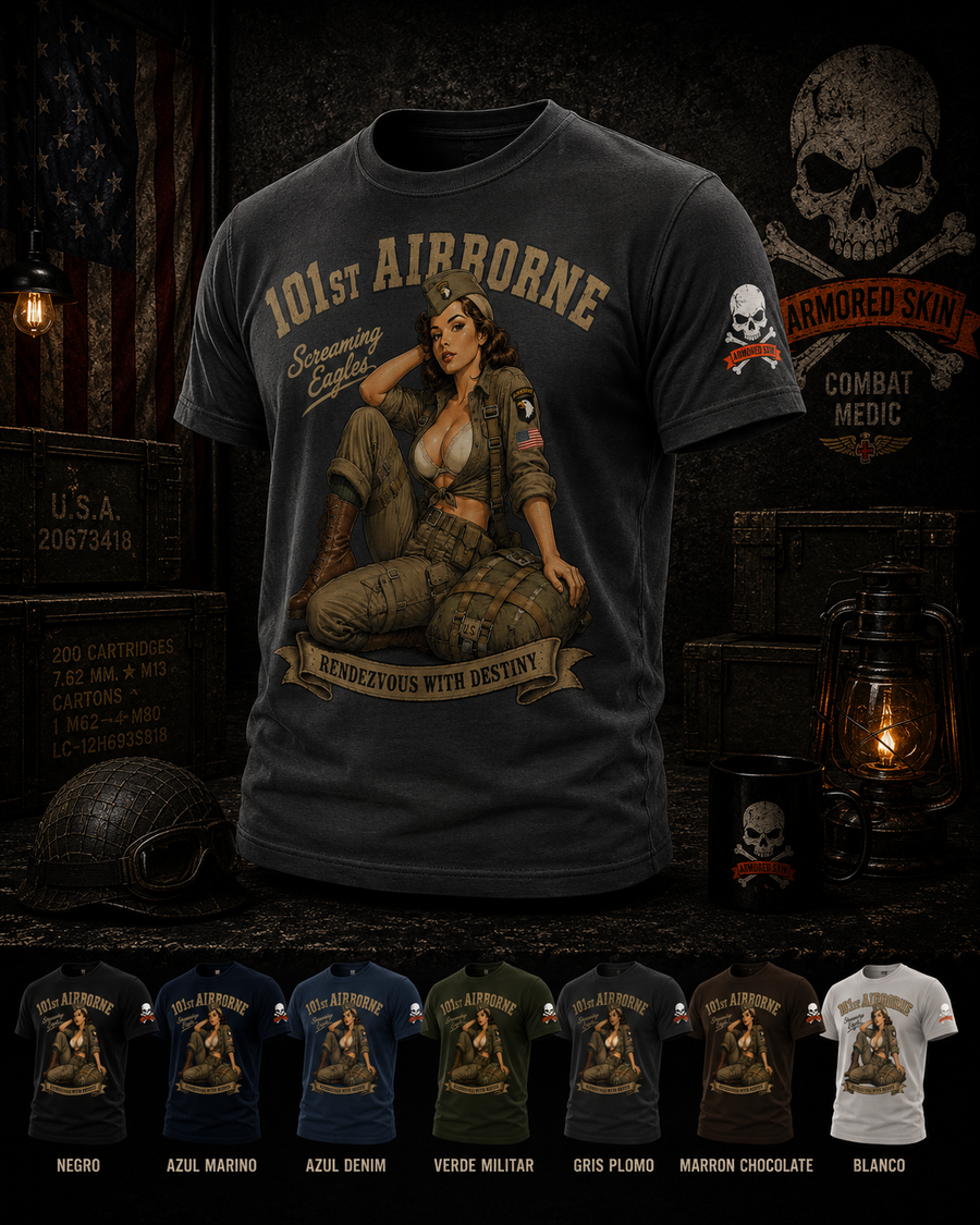 CAMISETA ARMORED SKIN MILITARY PIN UP SERIES 101ST AIRBORNE