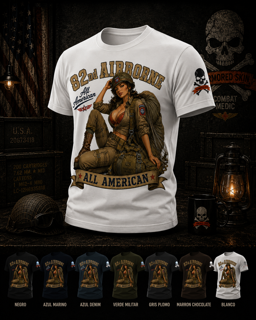 CAMISETA ARMORED SKIN MILITARY PIN UP SERIES 82ND AIRBORNE