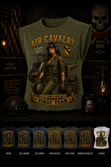 CAMISETA CROPPED MILITARY PIN UP SERIES AIR CAVALRY