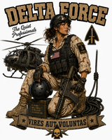 CAMISETA CROPPED MILITARY PIN UP SERIES DELTA FORCE