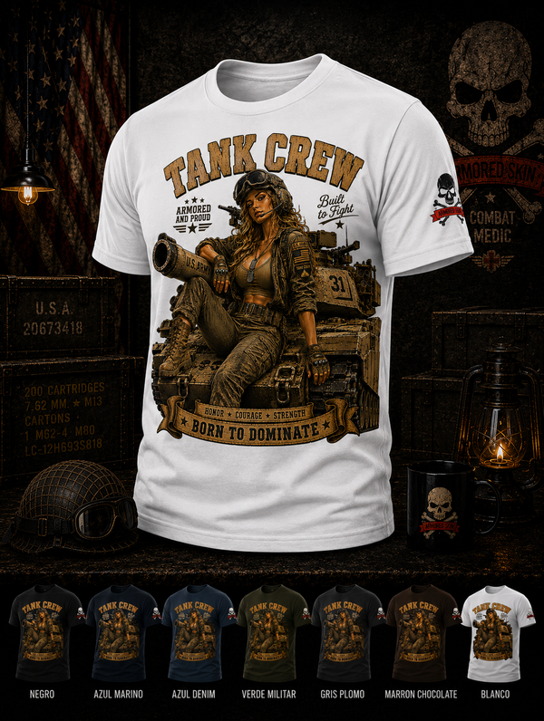 CAMISETA ARMORED SKIN MILITARY PIN UP SERIES TANK CREW