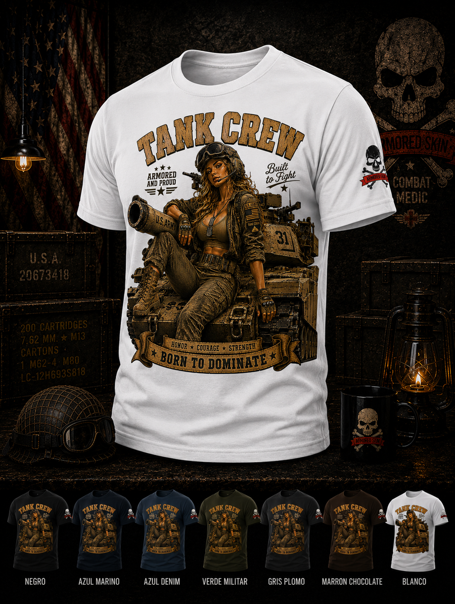 CAMISETA ARMORED SKIN MILITARY PIN UP SERIES TANK CREW